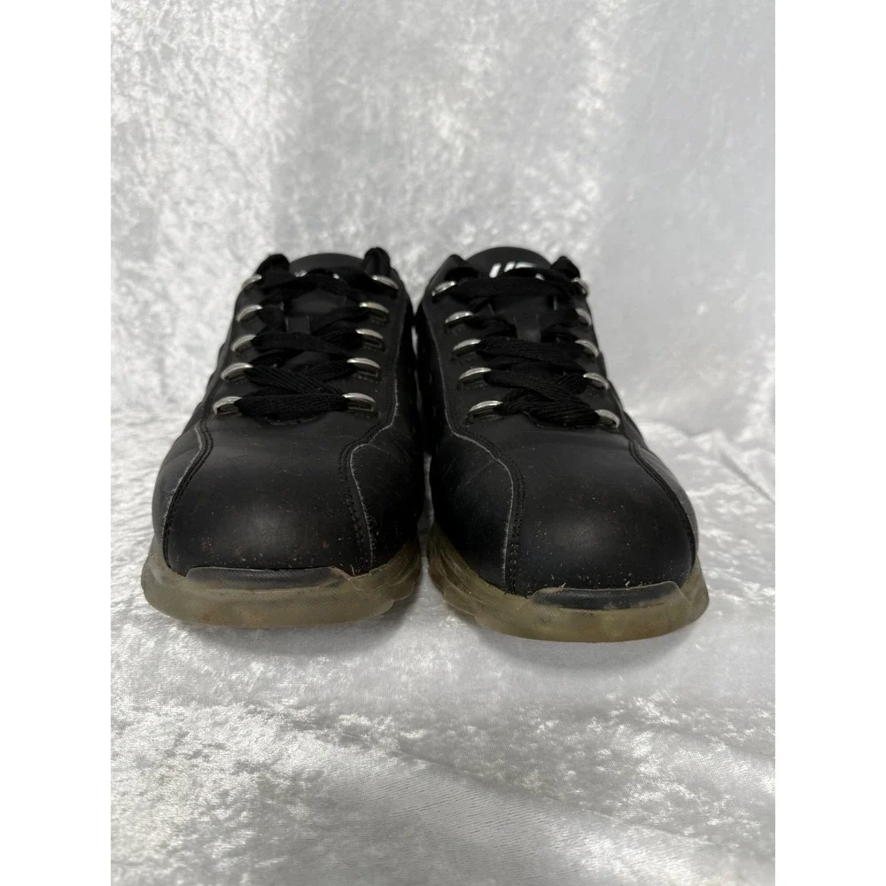 Lugz Mens Black Low Top Sneakers‎ Translucent Lug Sole Silver Hardware Shoes